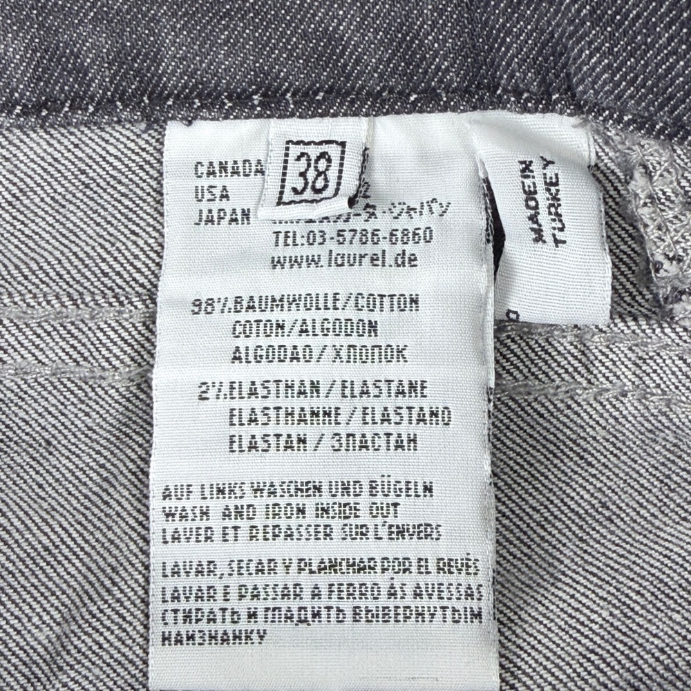 Laurel Straight Leg Jeans Dark Wash Contrast Stitch Denim Size 38 - Picture 4 of 11